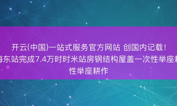 开云(中国)一站式服务官方网站 创国内记载！上海东站完成7.4万时时米站房钢结构屋盖一次性举座耕作