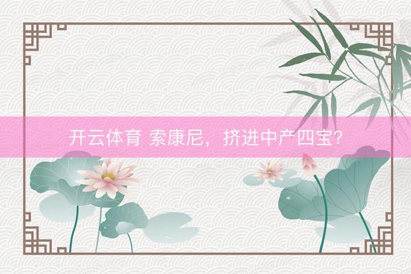 开云体育 索康尼，挤进中产四宝？