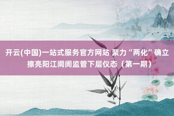 开云(中国)一站式服务官方网站 聚力“两化”确立  擦亮阳江阛阓监管下层仪态（第一期）