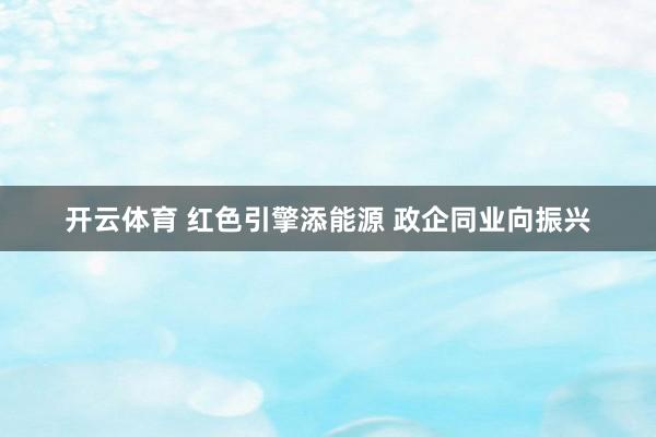 开云体育 红色引擎添能源 政企同业向振兴